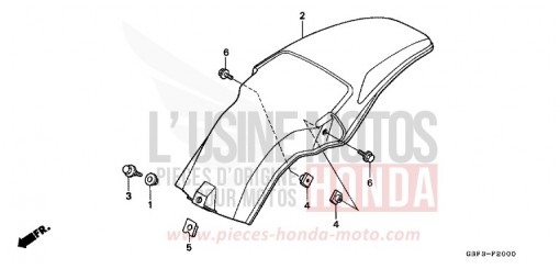 KOTFLUEGEL, HINTEN CR80RBW de 1998